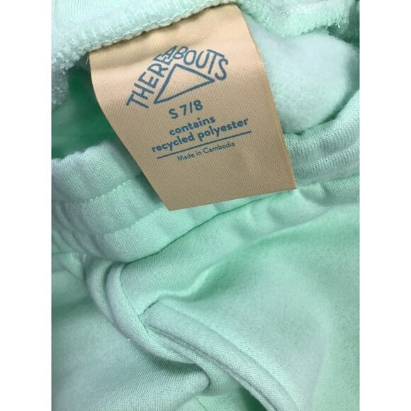 NEW ThereAbouts Girls Size Small 7/8 Wide Leg Green Sweat Pants - Picture 3 of 4